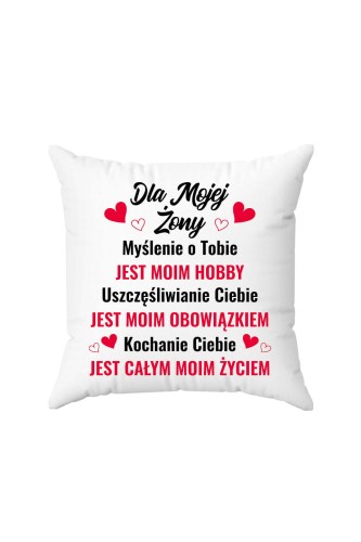 Poduszka Dla Mojej Żony myślenie o Tobie jest moim hobby