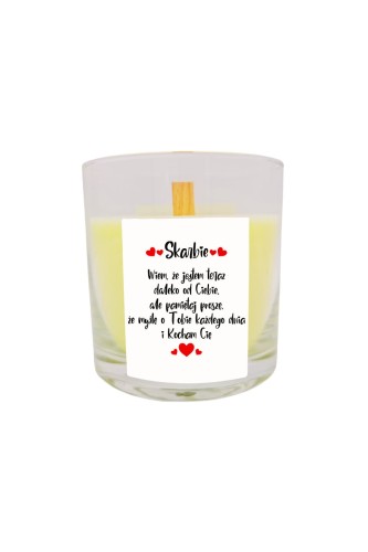Świeca zapachowa premium Skarbie wiem że jestem teraz daleko od ciebie
