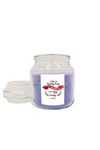 Świeca zapachowa z wieczkiem Żono dziękuję Bogu że postawił Cię na mojej drodze