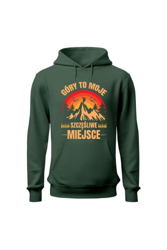 Bluza męska z kapturem Góry to moje szczęśliwe miejsce