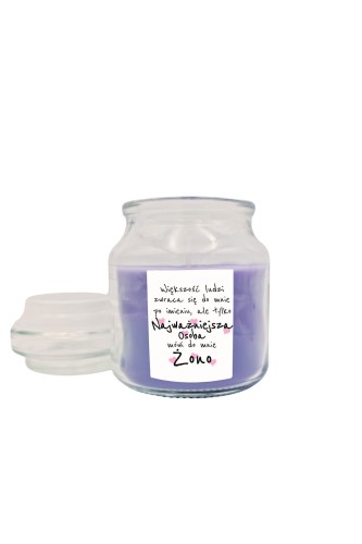 Świeca zapachowa z wieczkiem Większość ludzi zwraca się do mnie po imieniu 