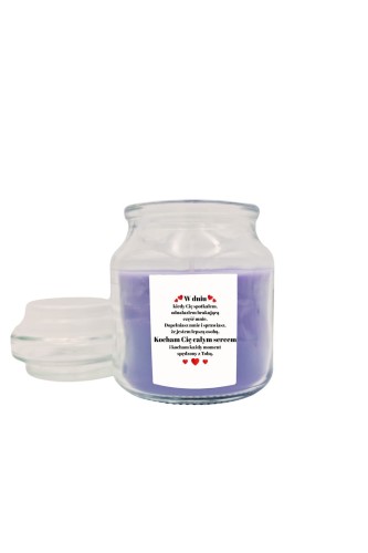 Świeca zapachowa z wieczkiem W dniu kiedy cię spotkałem odnalazłem brakującą część mnie