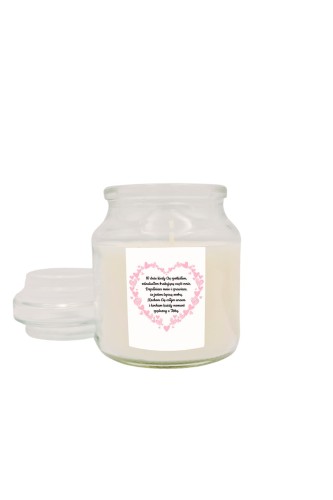 Świeca zapachowa z wieczkiem W dniu kiedy cię spotkałem odnalazłem brakującą część mnie serce