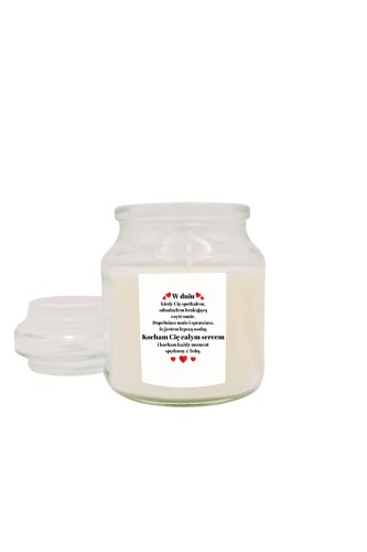 Świeca zapachowa z wieczkiem W dniu kiedy cię spotkałem odnalazłem brakującą część mnie