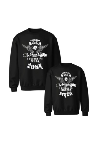 Zestaw bluz dla Męża i Żony Prosiłem o Anioła