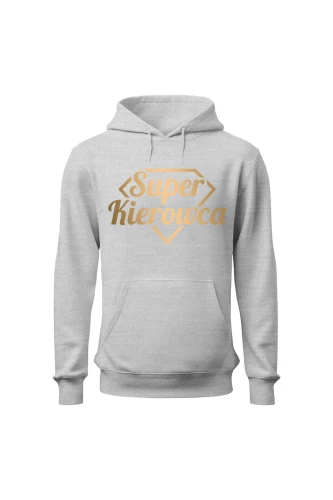 Bluza męska z kapturem Super kierowca złoty