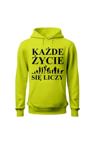 Bluza męska z kapturem Każde życie się liczy