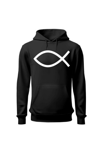 Bluza męska z kapturem Symbol Ryby chrześcijański