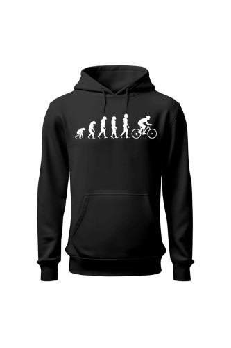 Bluza męska z kapturem Ewolucja rowerzysty