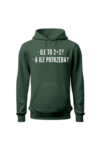 Bluza damska z kapturem Ile to 2+2? A ile potrzeba?