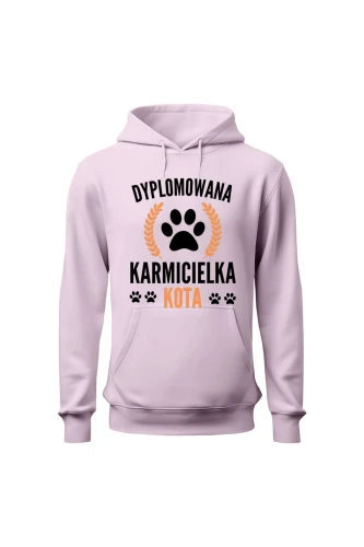 Bluza damska z kapturem Dyplomowana Karmicielka Kota