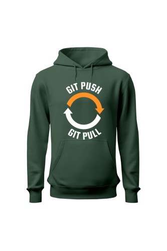 Bluza damska z kapturem Git push git pull