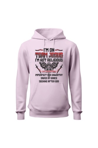 Bluza damska z kapturem I'm on team Jesus