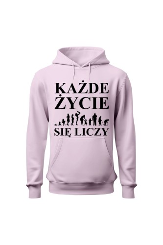 Bluza damska z kapturem Każde życie się liczy