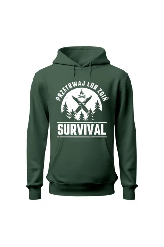 Bluza damska z kapturem Survival Przetrwaj lub zgiń