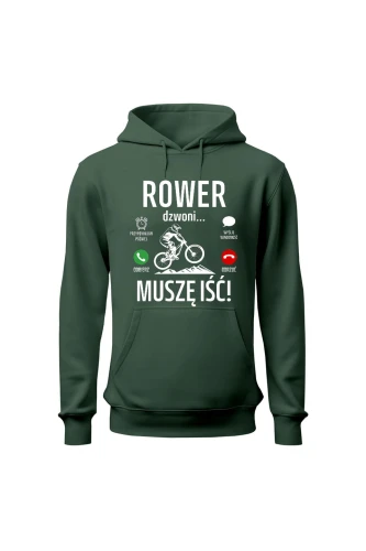 Bluza damska z  kapturem Rower dzwoni muszę iść Downhill