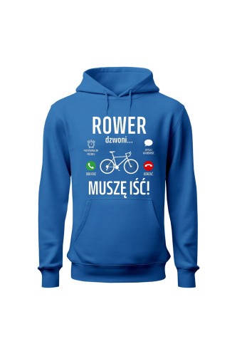 Bluza damska z  kapturem Rower dzwoni muszę iść Szosa