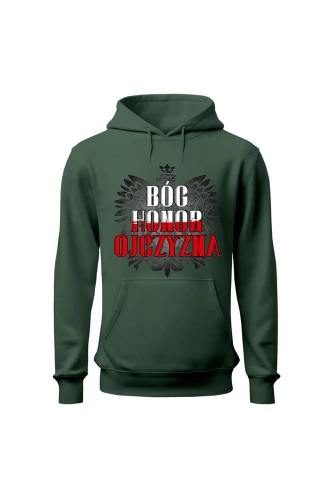 Bluza damska z  kapturem Bóg Honor Ojczyzna
