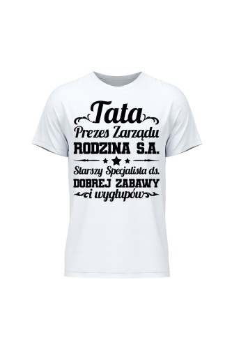 Koszulka męska Tata Prezes Zarządu Rodzina S.A.