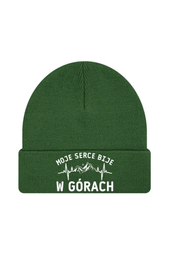 Czapka zimowa Moje serce bije w górach