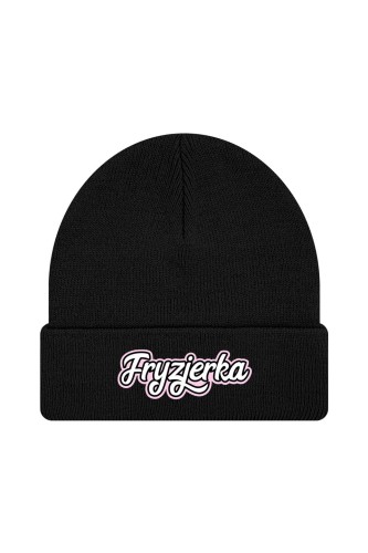 Czapka zimowa Fryzjerka napis