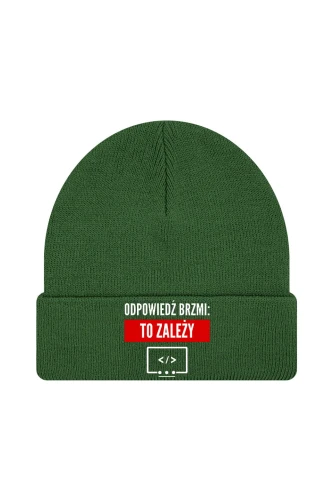 Czapka zimowa Odpowiedź brzmi To zależy