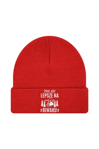 Czapka zimowa Życie jest lepsze na biwaku