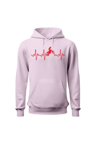 Bluza damska z kapturem Motocross heartbeat