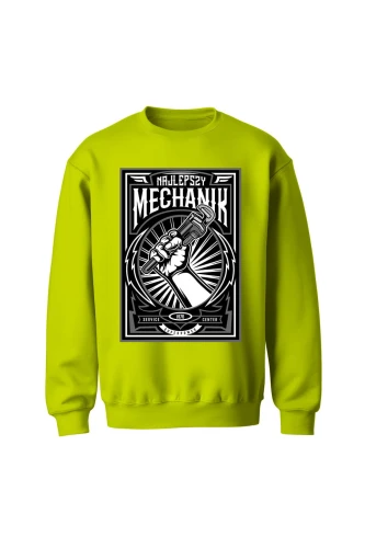 Bluza męska bez kaptura Najlepszy mechanik retro poster