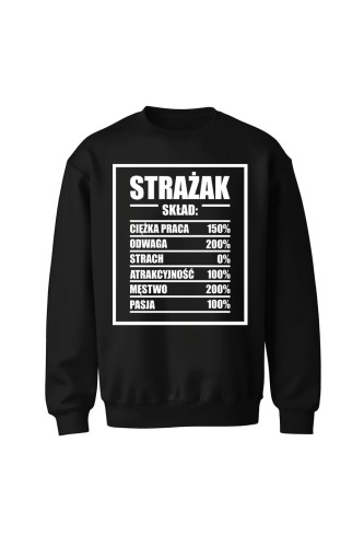 Bluza męska bez kaptura Strażak skład