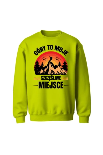 Bluza bez kaptura Góry to moje szczęśliwe miejsce