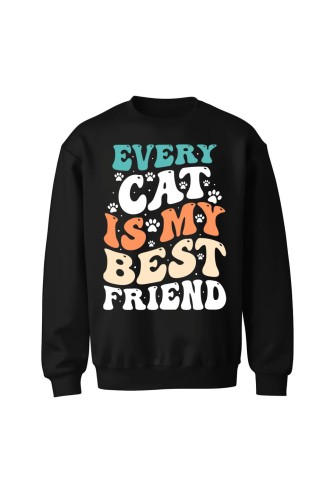 Bluza bez kaptura Every Cat is My Best Friend