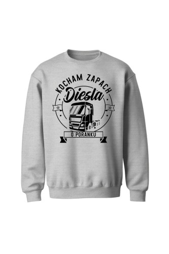 Bluza bez kaptura Kocham zapach diesla o poranku