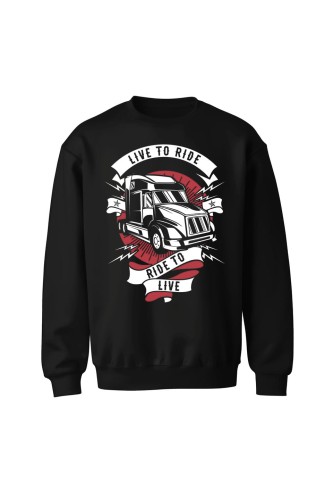 Bluza bez kaptura Live to ride kierowca ciężarówki