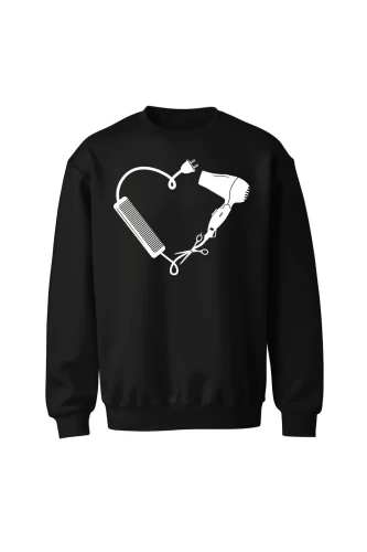 Bluza bez kaptura Serce Fryzjerstwo
