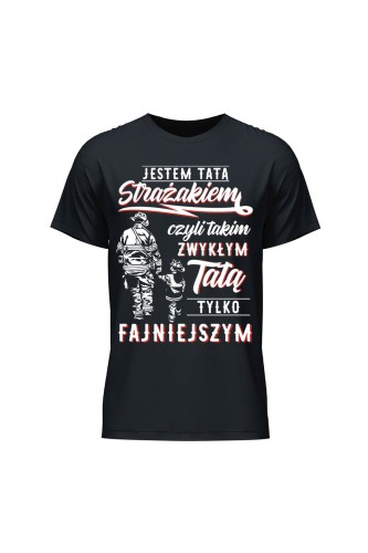 Koszulka męska Jestem tatą strażakiem