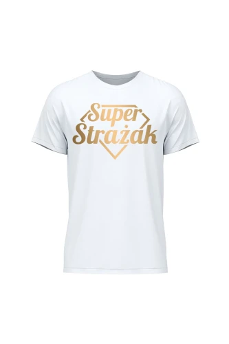 Koszulka męska Super strażak złoty