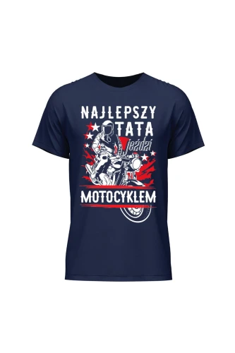 Koszulka męska Najlepszy tata jeździ motocyklem