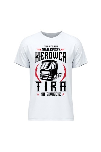 Koszulka męska Tak wygląda najlepszy kierowca na świecie czerwony