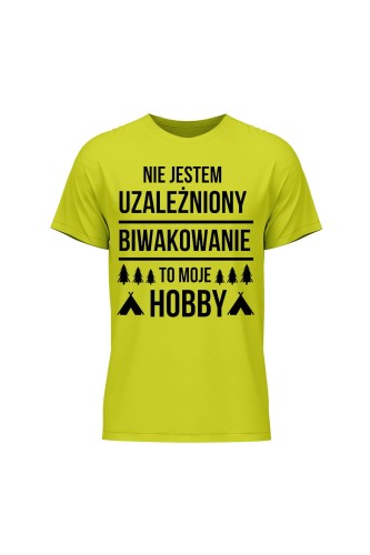 Koszulka męska Nie jestem uzależniony, biwakowanie to moje hobby