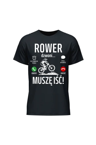 Koszulka męska Rower dzwoni muszę iść Downhill
