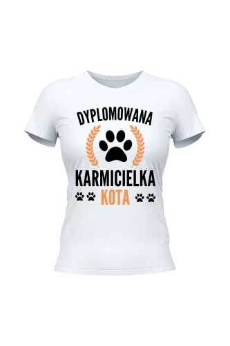 Koszulka damska Dyplomowana Karmicielka Kota