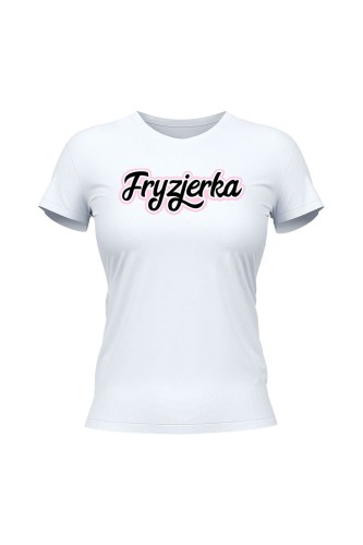 Koszulka damska Fryzjerka napis