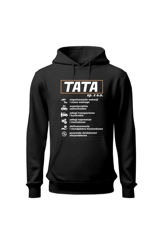 Bluza męska z kapturem TATA sp. z o.o - czarna