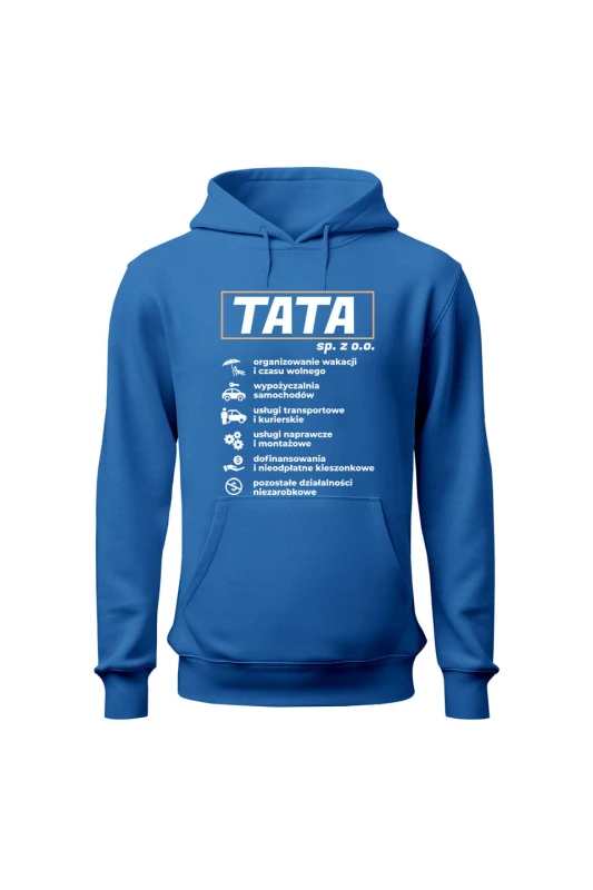 Bluza męska z kapturem TATA sp. z o.o - niebieska