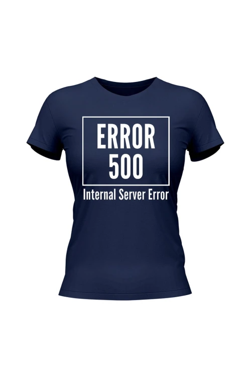 Koszulka damska 500 error - granatowa