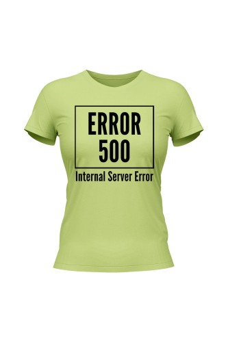 Koszulka damska 500 error - limonka