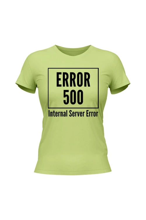 Koszulka damska 500 error - limonka