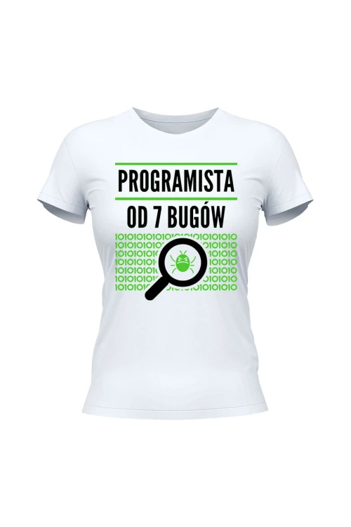 Koszulka damska Programista od siedmiu bugów - biała