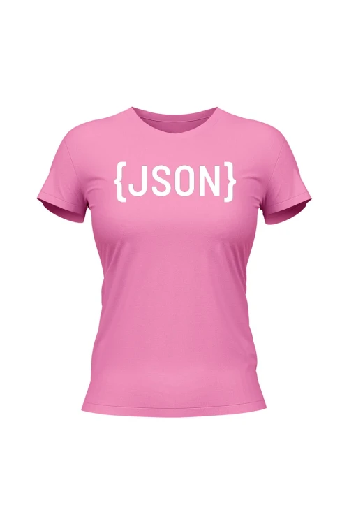 Koszulka damska JSON - różowa